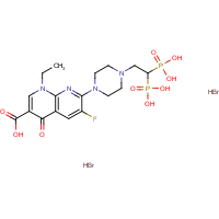 CAS:434341-03-4 | BIA0220 | 7-[4-(2,2-Diphosphonoethyl)piperazin-1-yl]-1-ethyl-6-fluoro-4-oxo-1,4-dihydro-1,8-naphthyridine-3-carboxylic acid dihydrobromide
