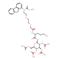 CAS:  | BICL2038 | 2-Acetamido-3,4,6-tri-O-acetyl-2-deoxy-N-(2-(2-(fluorenylmethyloxycarbonylamino)ethoxy)ethoxy)acetyl