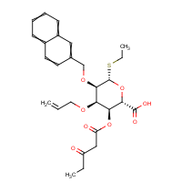 CAS:  | BICL2247 | Ethyl 3-O-allyl-4-O-levulinoyl-2-O-naphthylmethyl-1-thio-?-D-glucopyranosiduronic acid benzyl ester