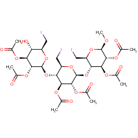 CAS: | BICL2358 | Methyl 2,2',2'',3,3',3''-hexa-O-acetyl-6,6',6''-trideoxy-6,6',6''-triiodo-?-D-cellotrioside