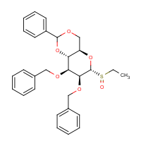 CAS:188357-34-8 | BICL4096 | Ethyl 2,3-di-O-benzyl-4,6-O-(R)-benzylidene-1-deoxy-1-thio-alpha-D-mannopyranoside S-oxide