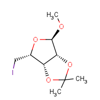 CAS: 5531-23-7 | BICL5068 | Methyl 5-deoxy-5-iodo-2,3-O-isopropylidene-alpha-L-lyxofuranoside