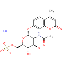 CAS:142439-99-4 | BIM1189 | 4-Methylumbelliferyl-2-acetamido-2-deoxy-6-sulphate-beta-D-glucopyranoside sodium salt