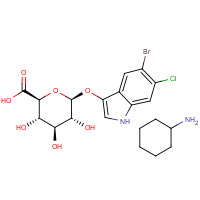 CAS:144110-43-0 | BIMB1302 | 5-Bromo-6-chloro-3-indolyl-beta-D-glucuronide cyclohexyl ammonium salt (1:1)