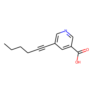 CAS:306935-31-9 | OR0502 | 5-Hex-1-yn-ylpyridine-3-carboxylic acid