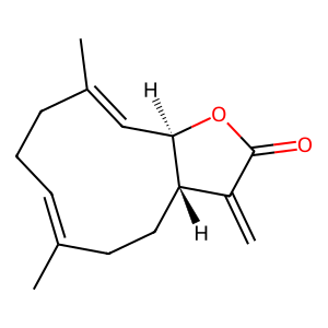 CAS: 553-21-9 | OR1008103 | (3aS,6E,10E,11aR)-6,10-Dimethyl-3-Methylene-3A,4,5,8,9,11A-Hexahydrocyclodeca[B]Furan-2(3H)-One
