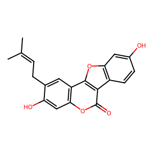 CAS: 18642-23-4 | OR1010853 | 3,9-Dihydroxy-2-(3-Methylbut-2-En-1-Yl)-6H-Benzofuro[3,2-C]Chromen-6-One