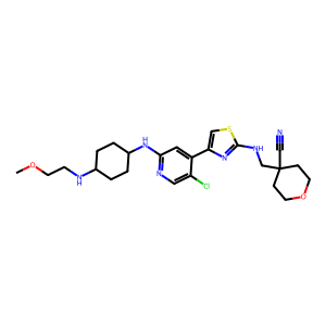 CAS: 2247481-21-4 | OR1023156 | 4-(((4-(5-Chloro-2-((Trans-4-((2-Methoxyethyl)Amino)Cyclohexyl)Amino)Pyridin-4-Yl)Thiazol-2-Yl)Amino)Methyl)Tetrahydro-2H-Pyran-4-Carbonitrile