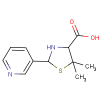 CAS:93363-19-0 | OR10301 | 5,5-dimethyl-2-(3-pyridyl)-1,3-thiazolidine-4-carboxylic acid