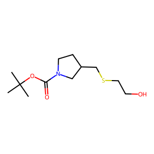 CAS: 1353983-27-3 | OR1050151 | tert-Butyl 3-(((2-hydroxyethyl)thio)methyl)pyrrolidine-1-carboxylate