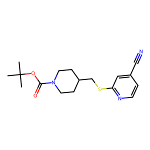 CAS: 1353958-91-4 | OR1050860 | tert-Butyl 4-(((4-cyanopyridin-2-yl)thio)methyl)piperidine-1-carboxylate