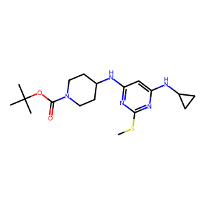 CAS: 1353989-79-3 | OR1051589 | tert-Butyl 4-((6-(cyclopropylamino)-2-(methylthio)pyrimidin-4-yl)amino)piperidine-1-carboxylate