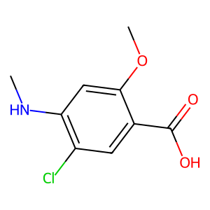 CAS: 61694-98-2 | OR1051602 | 5-Chloro-2-methoxy-4-(methylamino)benzoic acid