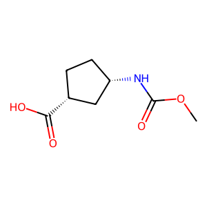 CAS: 1007881-64-2 | OR1052360 | (1R,3S)-3-((Methoxycarbonyl)amino)cyclopentane-1-carboxylic acid