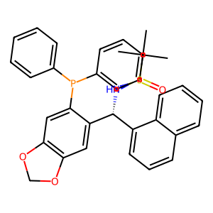 CAS: 2565792-59-6 | OR1053281 | (R)-N-((R)-(6-(Diphenylphosphanyl)benzo[d][1,3]dioxol-5-yl)(naphthalen-1-yl)methyl)-2-methylpropane-2-sulfinamide