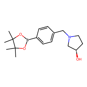 CAS: 1206641-44-2 | OR1059559 | (R)-1-(4-(4,4,5,5-Tetramethyl-1,3,2-dioxaborolan-2-yl)benzyl)pyrrolidin-3-ol