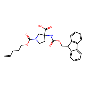 CAS: 2760464-21-7 | OR1060790 | (S)-3-((((9H-Fluoren-9-yl)methoxy)carbonyl)amino)-1-((pent-4-en-1-yloxy)carbonyl)pyrrolidine-3-carboxylic acid