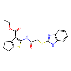 CAS: 330555-46-9 | OR1061521 | Ethyl 2-(2-((1H-benzo[d]imidazol-2-yl)thio)acetamido)-5,6-dihydro-4H-cyclopenta[b]thiophene-3-carboxylate