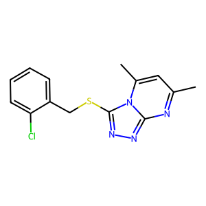 CAS: 221120-57-6 | OR1063338 | 3-((2-Chlorobenzyl)thio)-5,7-dimethyl-[1,2,4]triazolo[4,3-a]pyrimidine