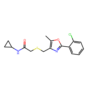 CAS: 901721-65-1 | OR1063427 | 2-(((2-(2-Chlorophenyl)-5-methyloxazol-4-yl)methyl)thio)-N-cyclopropylacetamide