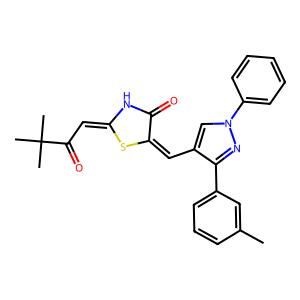 CAS: 956979-07-0 | OR1063496 | (2Z,5Z)-2-(3,3-Dimethyl-2-oxobutylidene)-5-((1-phenyl-3-(m-tolyl)-1H-pyrazol-4-yl)methylene)thiazolidin-4-one
