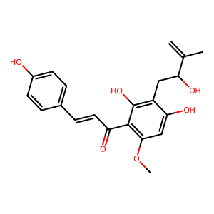CAS: 274675-25-1 | OR1066070 | (E)-1-(2,4-Dihydroxy-3-(2-hydroxy-3-methylbut-3-en-1-yl)-6-methoxyphenyl)-3-(4-hydroxyphenyl)prop-2-en-1-one