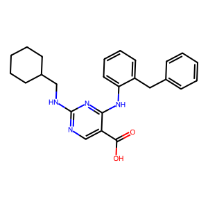 CAS: 714265-50-6 | OR1067244 | 4-((2-Benzylphenyl)amino)-2-((cyclohexylmethyl)amino)pyrimidine-5-carboxylic acid