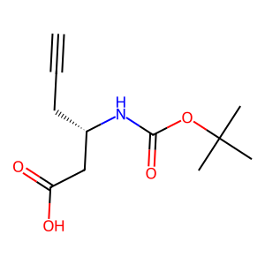 CAS: 270596-47-9 | OR1067942 | (S)-3-((tert-Butoxycarbonyl)amino)hex-5-ynoic acid