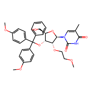 CAS: 1345715-42-5 | OR1070773 | 1-((2R,3R,4R,5R)-4-(Bis(4-methoxyphenyl)(phenyl)methoxy)-5-(hydroxymethyl)-3-(2-methoxyethoxy)tetrahydrofuran-2-yl)-5-methylpyrimidine-2,4(1H,3H)-dione