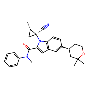 CAS: 2212021-81-1 | OR1073637 | 1-((1S,2S)-1-Cyano-2-methylcyclopropyl)-5-((S)-2,2-dimethyltetrahydro-2H-pyran-4-yl)-N-methyl-N-phenyl-1H-indole-2-carboxamide