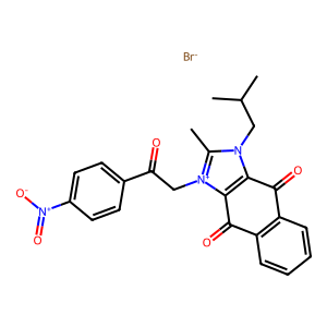 CAS: 101982-51-8 | OR1073942 | 1-Isobutyl-2-methyl-3-(2-(4-nitrophenyl)-2-oxoethyl)-4,9-dioxo-4,9-dihydro-1H-naphtho[2,3-d]imidazol-3-ium bromide