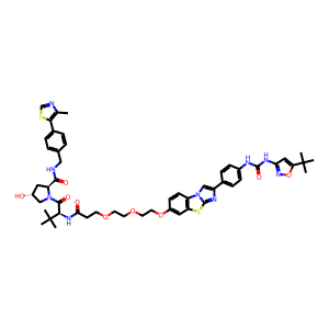 CAS: 2230826-81-8 | OR1074589 | (2S,4R)-1-((S)-2-(3-(2-(2-((2-(4-(3-(5-(tert-Butyl)isoxazol-3-yl)ureido)phenyl)benzo[d]imidazo[2,1-b]thiazol-7-yl)oxy)ethoxy)ethoxy)propanamido)-3,3-dimethylbutanoyl)-4-hydroxy-N-(4-(4-methylthiazol-5