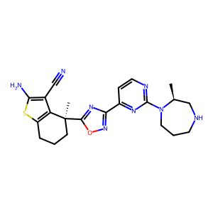 CAS: 2937327-83-6 | OR1075069 | (S)-2-Amino-4-methyl-4-(3-(2-((S)-2-methyl-1,4-diazepan-1-yl)pyrimidin-4-yl)-1,2,4-oxadiazol-5-yl)-4,5,6,7-tetrahydrobenzo[b]thiophene-3-carbonitrile