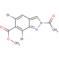 CAS:1427460-31-8 | OR110100 | Methyl 2-acetyl-5,7-dibromo-2H-indazole-6-carboxylate