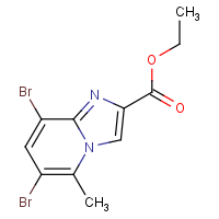 CAS:859787-43-2 | OR110166 | Ethyl 6,8-dibromo-5-methylimidazo[1,2-a]pyridine-2-carboxylate