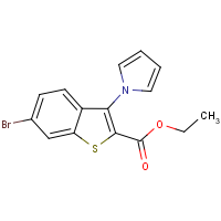 CAS:1227955-06-7 | OR110215 | Ethyl 6-bromo-3-(1H-pyrrol-1-yl)-1-benzothiophene-2-carboxylate
