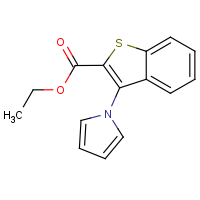 CAS: | OR110714 | Ethyl 3-(1H-pyrrol-1-yl)-1-benzothiophene-2-carboxylate