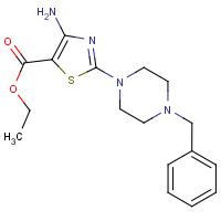 CAS: | OR110763 | Ethyl 4-amino-2-(4-benzylpiperazin-1-yl)-1,3-thiazole-5-carboxylate