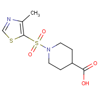 CAS:1858255-45-4 | OR110879 | 1-[(4-Methyl-1,3-thiazol-5-yl)sulfonyl]piperidine-4-carboxylic acid
