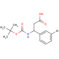 CAS:284493-58-9 | OR110967 | 3-(3-Bromophenyl)-3-[(tert-butoxycarbonyl)amino]propanoic acid
