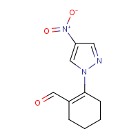 CAS:1823541-19-0 | OR110995 | 2-(4-Nitro-1H-pyrazol-1-yl)cyclohex-1-ene-1-carbaldehyde