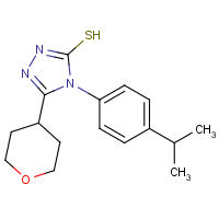 CAS:1858251-43-0 | OR111063 | 4-(4-Isopropylphenyl)-5-tetrahydro-2H-pyran-4-yl-4H-1,2,4-triazole-3-thiol