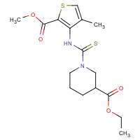 CAS:2197063-00-4 | OR111263 | Ethyl 1-({[2-(methoxycarbonyl)-4-methylthien-3-yl]amino}carbonothioyl)piperidine-3-carboxylate