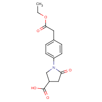 CAS:2197062-09-0 | OR111291 | 1-[4-(2-Ethoxy-2-oxoethyl)phenyl]-5-oxopyrrolidine-3-carboxylic acid