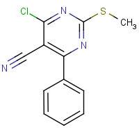 CAS: 124598-28-3 | OR111411 | 4-Chloro-2-(methylsulfanyl)-6-phenyl-5-pyrimidinecarbonitrile