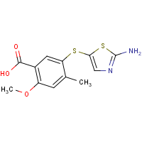 CAS:439578-97-9 | OR111544 | 5-(2-Aminothiazol-5-yl)sulfanyl-2-methoxy-4-methylbenzoic acid