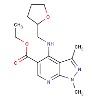 CAS:2415751-98-1 | OR111627 | Ethyl 1,3-dimethyl-4-[(tetrahydrofuran-2-ylmethyl)amino]-1H-pyrazolo[3,4-b]pyridine-5-carboxylate
