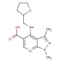 CAS: 1707786-20-6 | OR111629 | 1,3-Dimethyl-4-[(tetrahydrofuran-2-ylmethyl)amino]-1H-pyrazolo[3,4-b]pyridine-5-carboxylic acid