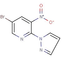 CAS:446284-40-8 | OR11520 | 5-Bromo-3-nitro-2-(1H-pyrazol-1-yl)pyridine
