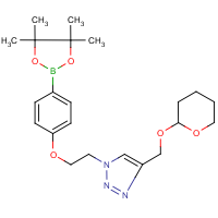 CAS:957120-67-1 | OR11610 | 4-(2-{4-[(Tetrahydro-2H-pyran-2-yloxy)methyl]-1H-1,2,3-triazol-1-yl}ethoxy)benzeneboronic acid, pinacol ester